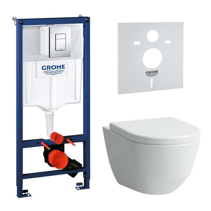 Инсталляционная система Grohe Rapid SL 3 в 1 + подвесной унитаз с крышкой Soft Close (38771956) фото